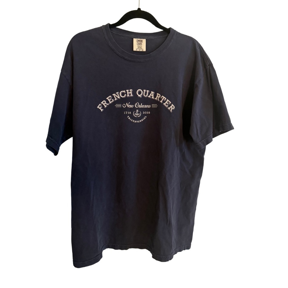 Vintage French Quarter Navy Blue T-Shirt